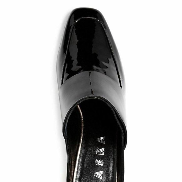 Aska Gwynne Slip On Square Toe Patent Leather Mule - Picture 6 of 7
